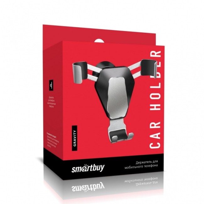 Держатель в автомобиль в воздуховод Smartbuy Gravity (SBCH-5002) с зажимом серый