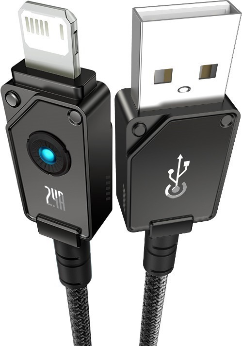 Usb Кабель для зарядки Apple Lightning Baseus Сluster Unbreakable 100W 1м черный