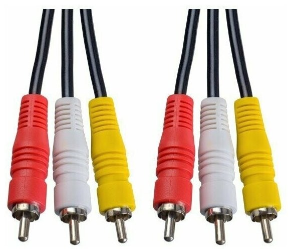 Кабель 3xRCA (папа) - 3xRCA (папа) Perfeo (R3101) 2м
