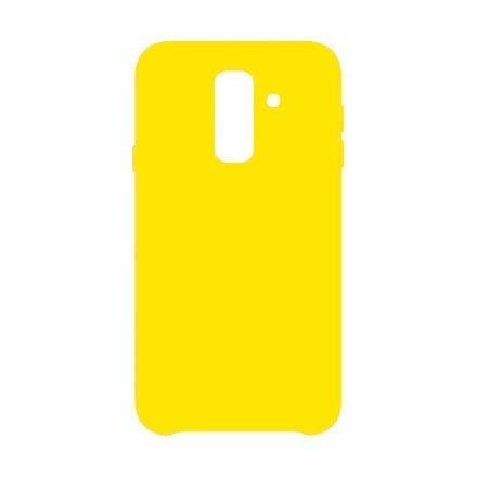 Накладка для Samsung Galaxy A6 Plus (2018) Silicone cover ярко-желтая