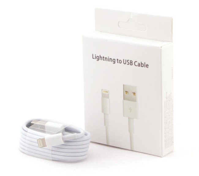 Usb Кабель-зарядка для i-Phone 5/5s/6/6s в коробке 1м AAA белый