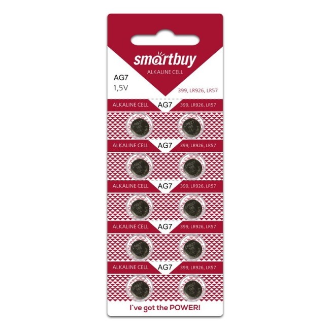 Батарейка часовая Smartbuy AG7-10B (200/2000) SBBB-AG7-10B