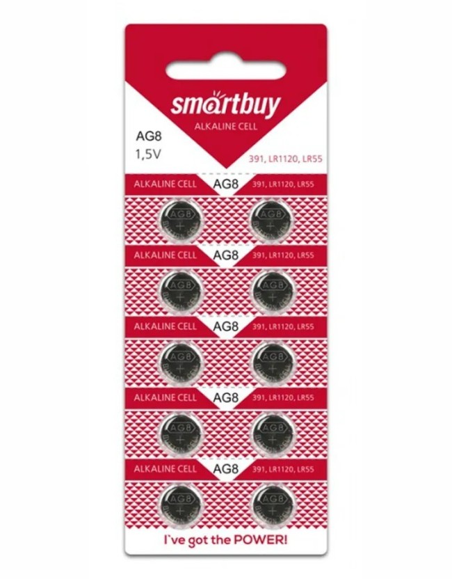 Батарейка часовая Smartbuy AG8-10B (200/2000) SBBB-AG8-10B