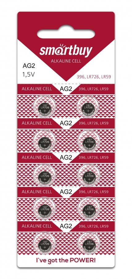 Батарейка часовая Smartbuy AG2-10B (200/2000) SBBB-AG2-10B