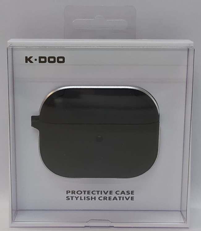 Кожаный чехол для AirPods Pro K-DOO CrashGuard черный