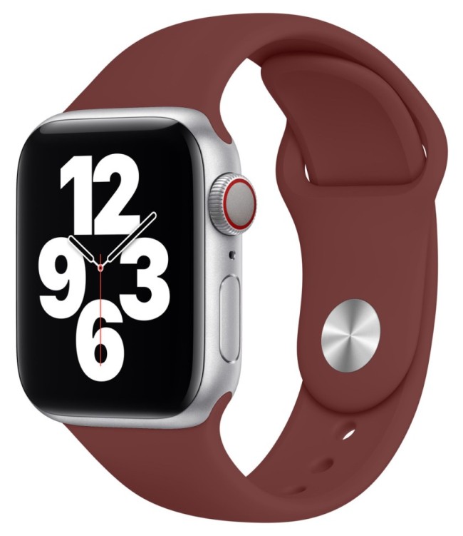 Сменный браслет силиконовая для Apple Watch 42mm бордовый