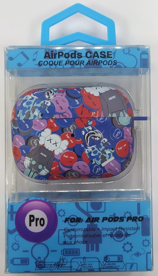 Силиконовый светящийся в темноте чехол для AirPods Pro Luxo Kaws рисунок №46