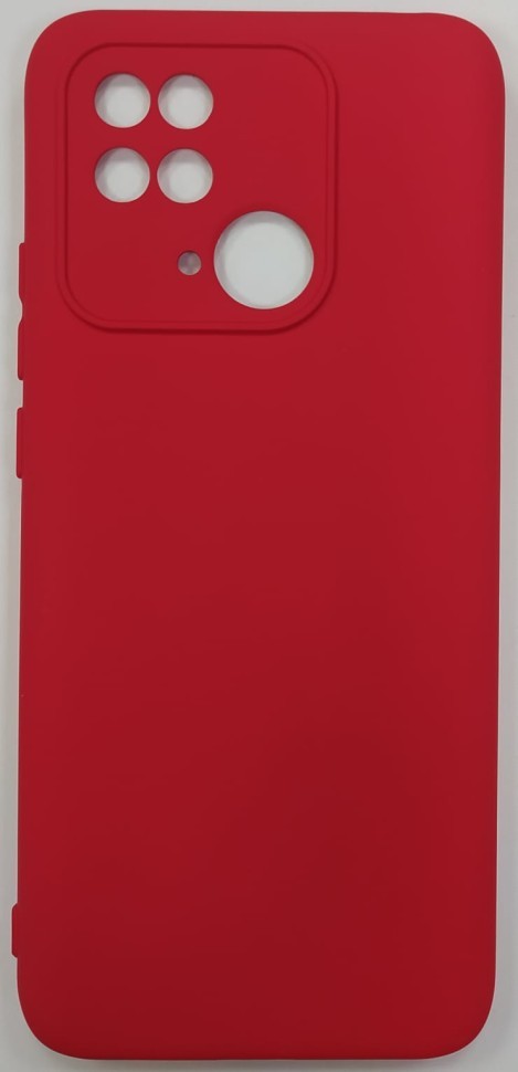 Накладка для Xiaomi Redmi 10C силикон матовый красный