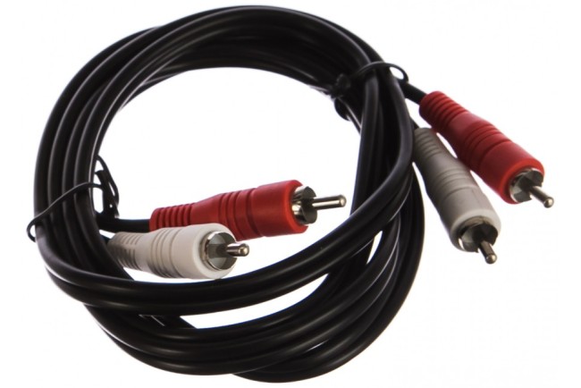 Кабель 2xRCA (папа) - 2xRCA (папа) Perfeo (R3002) 1.5м
