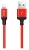 Usb Кабель-зарядка Lightning Hoco X14 Times speed 2A 1м в тканевой оплетке красно-черный
