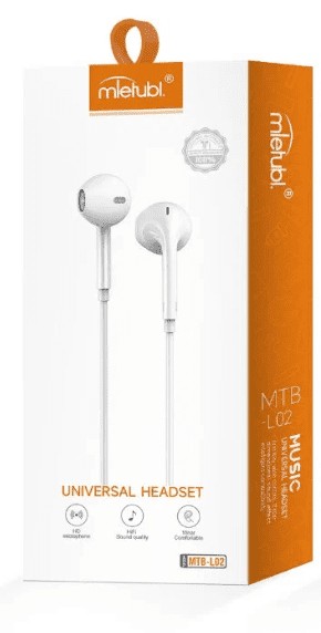 Наушники с микрофоном Mietubl MTB-L02 1.2м белые