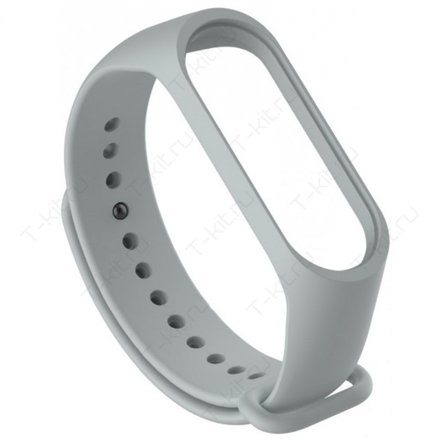 Ремешок для Xiaomi Mi Band 7 силиконовый серый