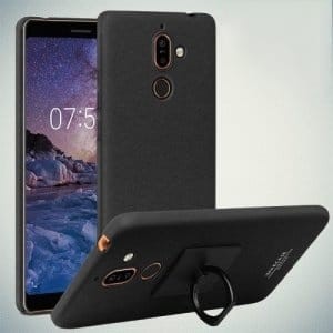 Чехол-накладка для NOKIA 6 (2018) J-case силикон черный с кольцом