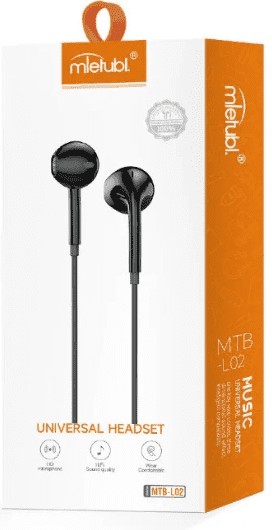 Наушники с микрофоном Mietubl MTB-L02 1.2м черные
