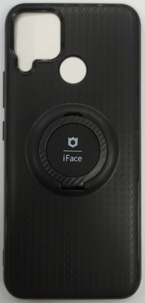 Чехол-накладка для Xiaomi Realme C25 силикон iface с держателем черный