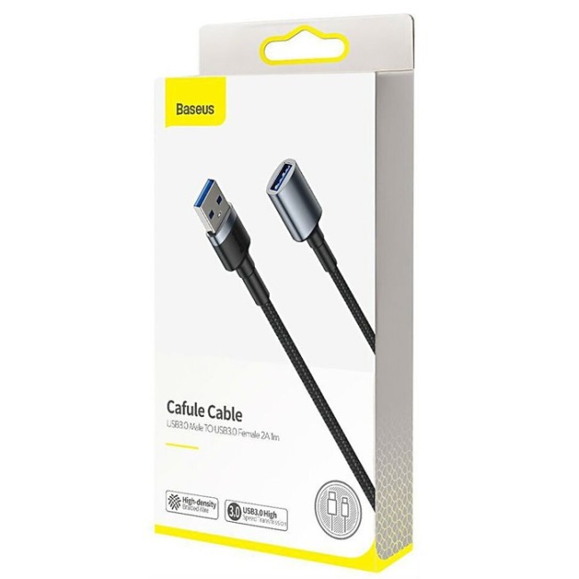 Кабель-удлинитель USB3.0 Baseus Cafule 1м (CADKLF-B0G) черный
