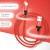 Usb Кабель для зарядки Type-C Hoco X-speed 2м в тканевой оплётке - красный