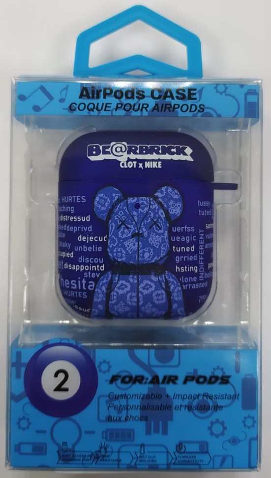 Силиконовый светящийся в темноте чехол для AirPods 1/2 Luxo Kaws рисунок №36