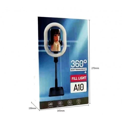 Светодиодная кольцевая лампа для селфи A10 Fill Light черная