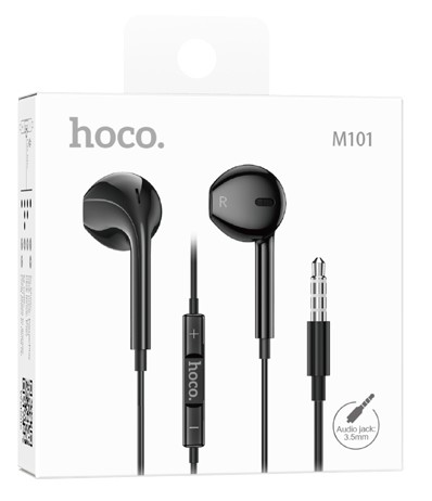 Наушники с микрофоном Hoco M101 1.2м черные