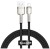 Usb Кабель для зарядки Apple Lightning Baseus 25см Cafule 2.4A в тканевой оплетке черный