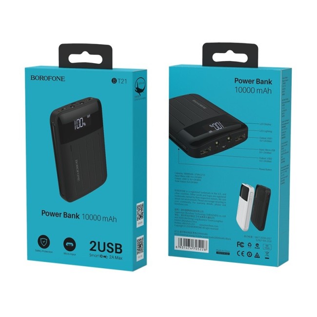 Powerbank Borofone BT21 10000mAh 2USB 2A черный