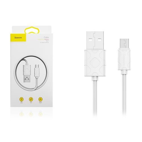 Usb Кабель-зарядка Micro Baseus Yaven 2.1A 1м (CAMUN-02) белый
