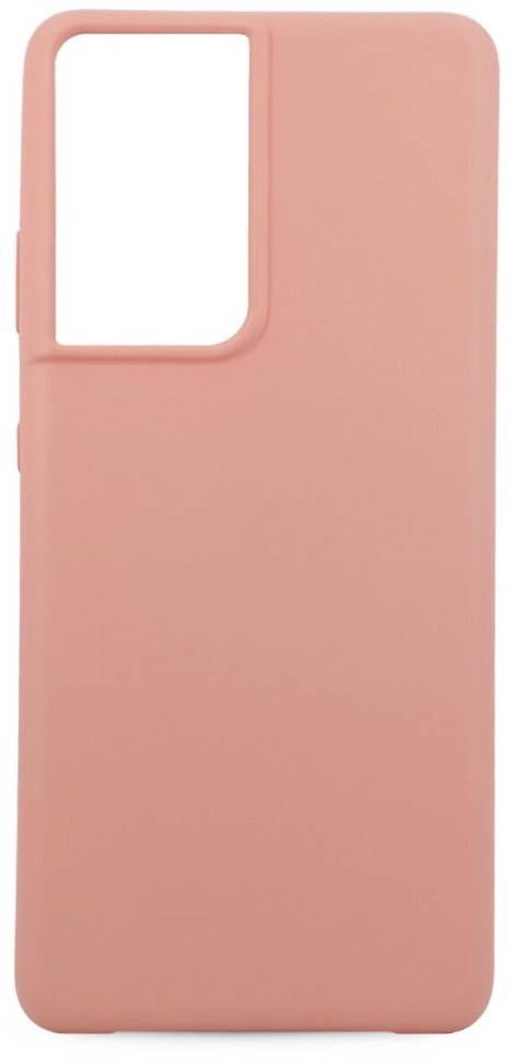 Накладка для Samsung Galaxy S21 Ultra Silicone cover без логотипа пудро