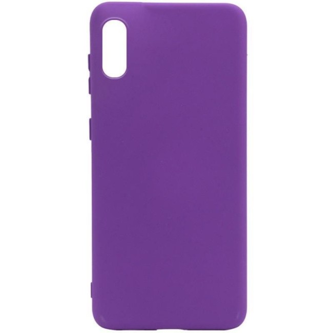 Накладка для Samsung Galaxy A02 Silicone cover без логотипа фиолетовая