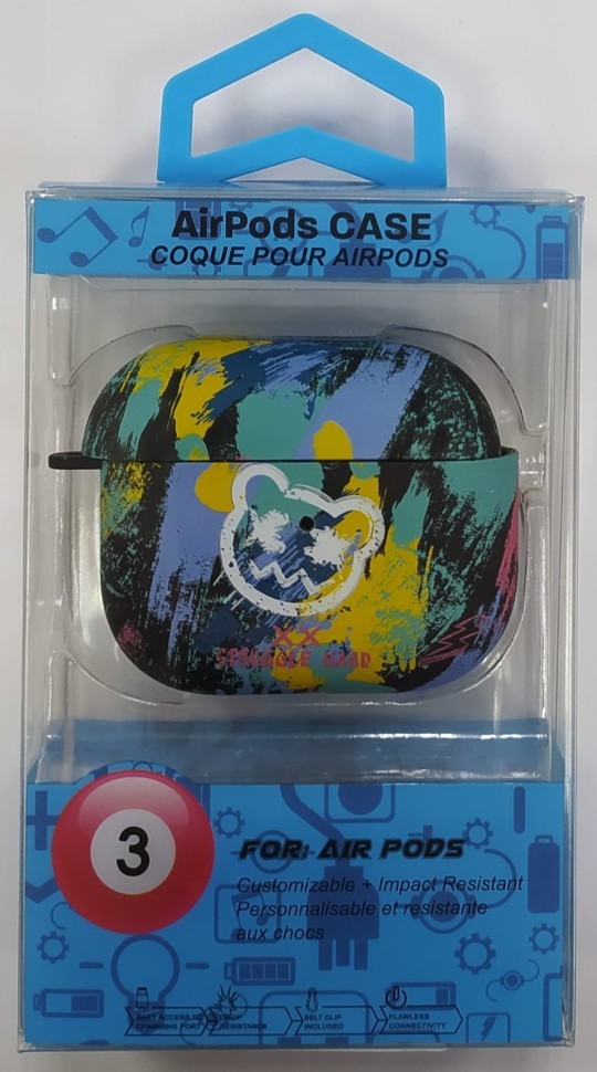 Силиконовый светящийся в темноте чехол для AirPods 3 Luxo Kaws рисунок №8