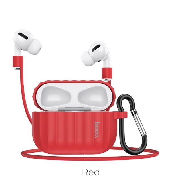Силиконовый чехол для AirPods Pro Hoco WB20 красный