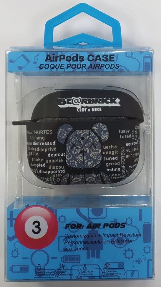 Силиконовый светящийся в темноте чехол для AirPods 3 Luxo Kaws рисунок №9