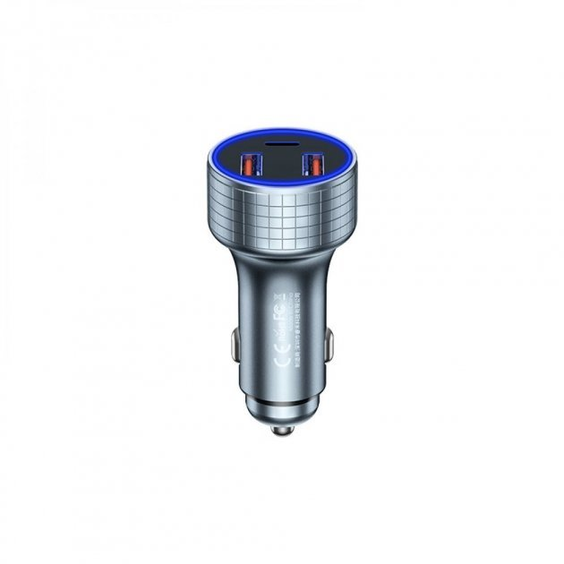 Автомобильное заряд. устр. Remax RCC327 2USB/1C 3A 83W серебристое