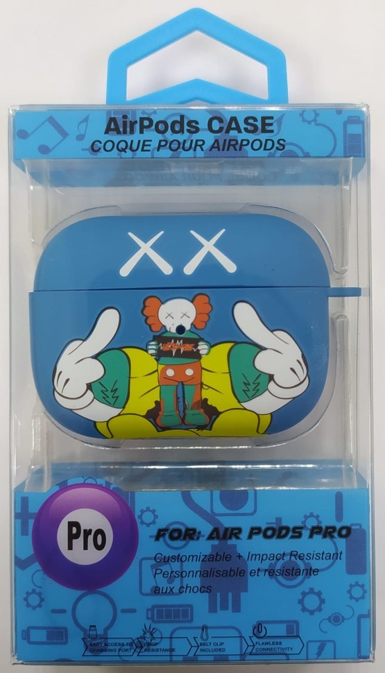 Силиконовый светящийся в темноте чехол для AirPods Pro Luxo Kaws рисунок №28