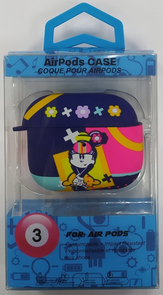 Силиконовый светящийся в темноте чехол для AirPods 3 Luxo Kaws рисунок №12