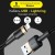 Usb Кабель для зарядки Apple Lightning Baseus Cafule 1м черно-золотистый в тканевой оплетке