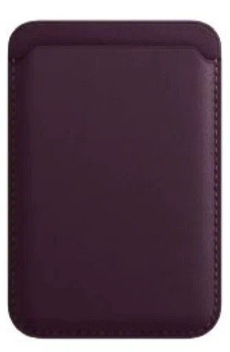 Кожаный чехол-бумажник для карт и визиток с анимацией MagSafe Leather Wallet для i-Phone фиолетовый