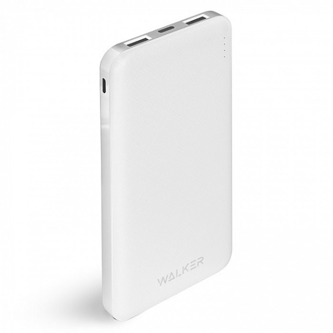 Powerbank Walker WB-410 10000mAh 2.1A 2USB белый