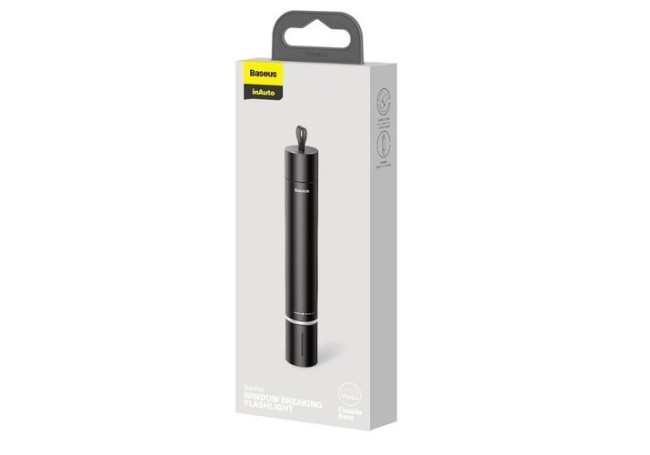 Фонарь-молоток Baseus Savior Window Breaking Flashlight (CRSFH-B01) черный