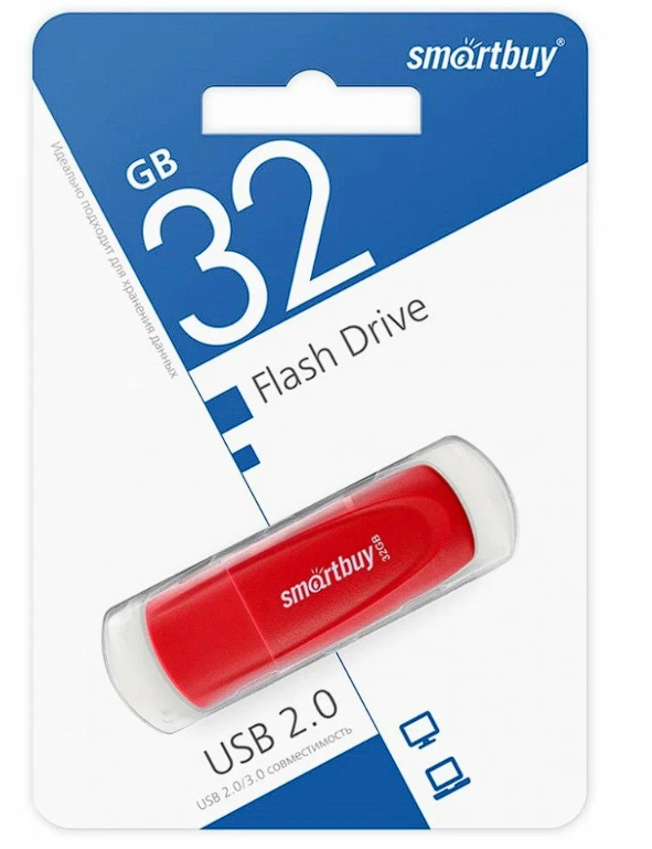 USB флеш накопитель Smartbuy 32GB Scout (SB032GB2SCR) красный