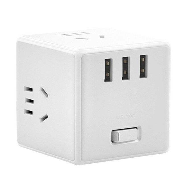 USB-Разветвитель Xiaomi Mijia Rubiks Cube Converter Wireless Edition (MJCXB3-02QM) белый