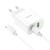 Сетевое зарядное устройство Hoco C80A +Plus с шнуром Type-C на Type-C 20W/18W белое