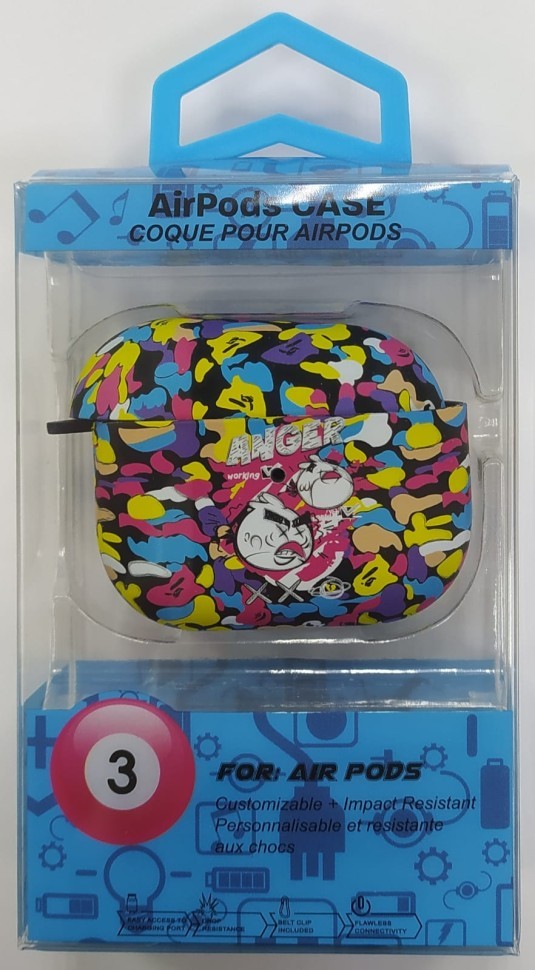 Силиконовый светящийся в темноте чехол для AirPods 3 Luxo Kaws рисунок №27
