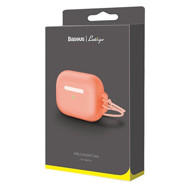 Силиконовый чехол Baseus Jelly Lanyard для AirPods Pro (WIAPPOD-D07) красный