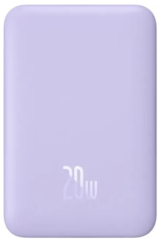 Powerbank с беспроводной зарядкой Baseus Magnetic Wireless 10000mAh 20W (PPCX070005) сиреневый