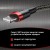 Usb Кабель для зарядки Apple Lightning Baseus Cafule 2м - в тканевой оплетке - черно-красный