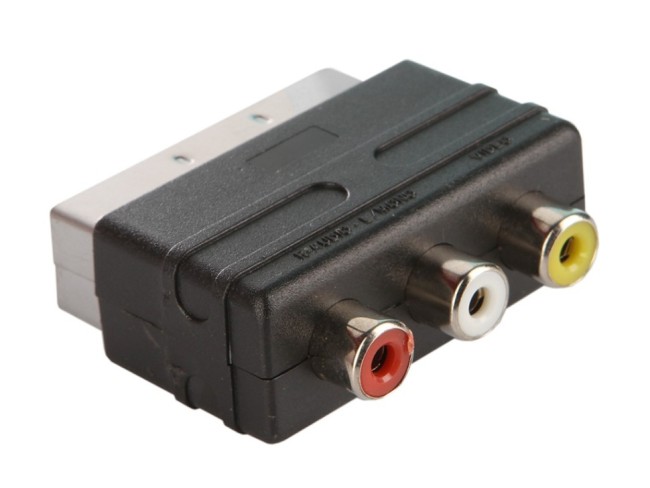 Переходник SCART 21 pin (папа)-3xRCA (мама) Perfeo A7007 видео+аудио