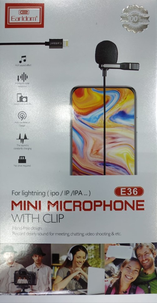 Микрофон-петличка Lightning Earldom E36 2м черный