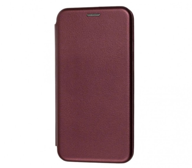 Чехол-книжка Xiaomi redmi Note 11 5G Fashion Case кожаная боковая бордовая
