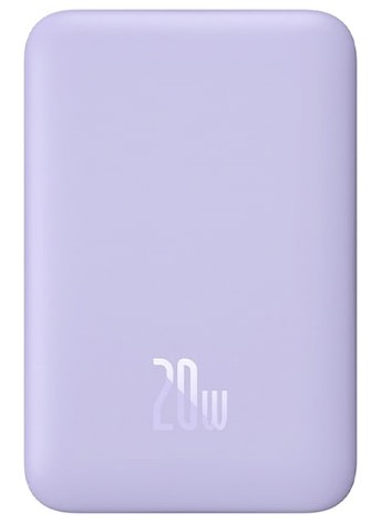 Powerbank с беспроводной зарядкой Baseus Magnetic Wireless 10000mAh 20W (PPCX110105) фиолетовый